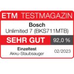 Bosch Unlimited 7 Akku-Staubsauger BKS711MTB – Kabellos mit Wechselakku & LED – Bild 2