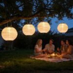 SLWOO Solar Lampions 4er Set 20cm – Warmweisse LED Gartenlaterne Wetterfest für Aussen – Bild 5