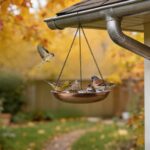 28 cm Vogeltränke Hängend Winterfest – Antike Bronze Vogelbad für Garten & Balkon – Bild 7
