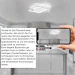 ZMH LED-Deckenleuchte 50W Dimmbar mit Fernbedienung – Modernes Aluminium Design für Wohnzimmer – Bild 8