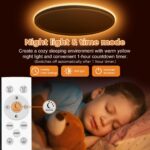 slochi LED-Deckenleuchte 24W Rund Dimmbar – Fernbedienung, Nachtlicht & Farbtemperatur – Bild 3