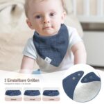 lulumoon Sabberlätzchen Baby Musselin 8er-Set – Dreieckstuch für Jungen & Mädchen – Bild 5