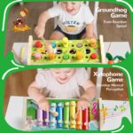 Fajiabao Montessori Holzspielzeug 7-in-1 mit Hammerspiel & Xylophon – Lernspielzeug ab 1 Jahr – Bild 4