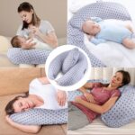 Chilling Home XXL Stillkissen 2 in 1 – Schwangerschaftskissen & Seitenschläferkissen Blau – Bild 6