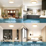YYUTLUO LED Deckenleuchte Ø30 cm mit Eichenholz – 360° Naturweiß 4500K für Wohnraum & Büro – Bild 3
