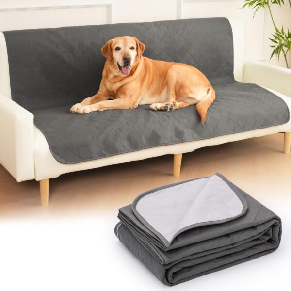HezzLuv Wasserdichte Hundedecke 203x152cm – Sofaschutz & Bettschutz Reversibel Maschinenwaschbar