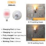 Aipsun Akku-Wandleuchte 2er Pack mit Fernbedienung – 5500mAh dimmbar für flexibles Wohnlicht – Bild 3