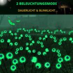 Lewondr 6er-Pack Solar-Augapfel-Lichter – Halloween Gartenbeleuchtung mit 2 Modi – Bild 3