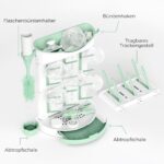 Momcozy Babyflaschen Trockenständer – Vertikaler Flaschenhalter für 18 Flaschen mit Reise-Set – Bild 7