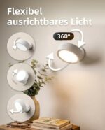EZVALO Akku-Wandleuchte mit Fernbedienung – 360° drehbar, 3 Farbmodi, USB-C aufladbar – Bild 4