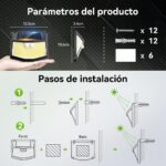 6er Set Solar Aussenleuchte 248 LED mit Bewegungsmelder – IP65 Gartenlampe 270° für Hof & Terrasse – Bild 6
