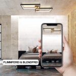 CBJKTX LED-Deckenleuchte 60 cm mit Dimmbar & Fernbedienung – Modernes Wohnzimmer Schlafzimmer – Bild 7
