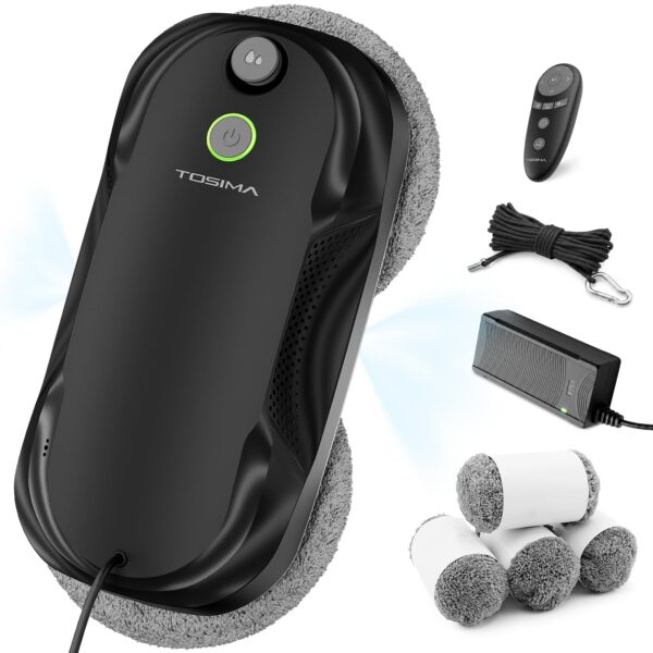 Tosima W5 Fensterputzroboter – 6400Pa adaptive Saugkraft mit intelligenter Kantenerkennung