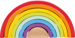 small foot Holzbausteine Grosser Regenbogen – Stapelspiel für Feinmotorik ab 12 Monaten – Bild 7