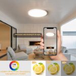 JESLED LED Deckenleuchte 24W Ø30cm – Dimmbar mit Fernbedienung & Timer für Schlafzimmer – Bild 4