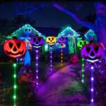 Homeleo 6er Set Kürbis Solarlampen – Farbwechsel Gartenleuchten für Halloween – Bild 4