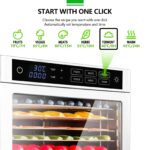 oiyocemo Dörrautomat 8 Ebenen Edelstahl 500W – 6 Programme für Obst & Gemüse – Bild 4