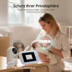 BOIFUN Babyphone mit 2 Kameras, 5" IPS Monitor & 360° PTZ – Ohne WLAN, Nachtsicht, Zwei-Wege-Audio – Bild 7