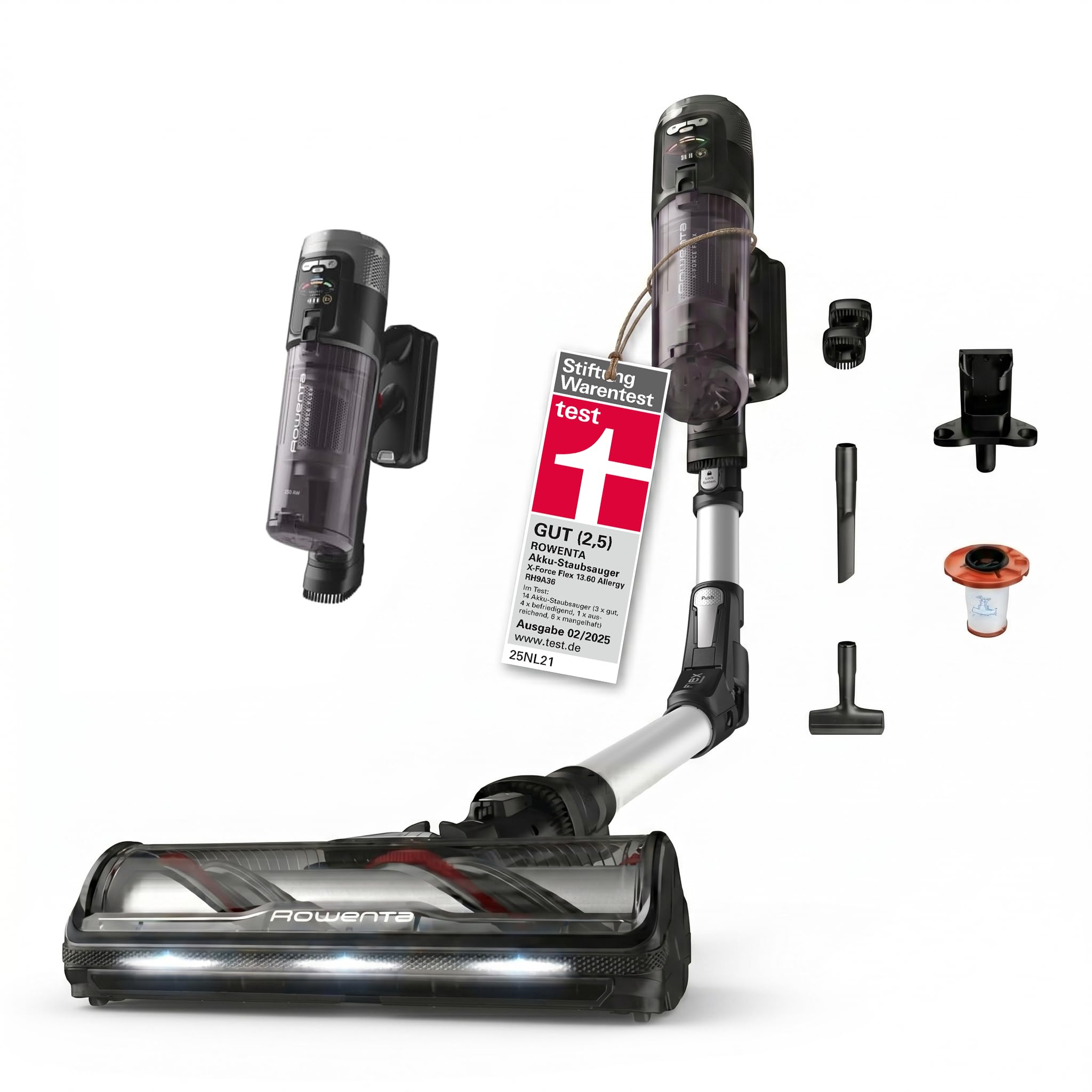 Rowenta X-Force Flex 13.60 – Kabelloser Akku-Staubsauger mit 150 Air Watt für gründliche Reinigung
