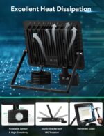 Tailcas 50W LED Strahler mit Bewegungsmelder & Fernbedienung – 4500 Lumen, IP66 wasserdicht – Bild 6