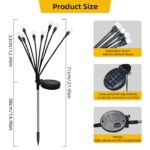 Jsdoin Solar Firefly Gartenlicht 4er Set – Wasserdichte Gartendekorationleuchten für Aussen – Bild 2