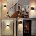 KwatTsz LED-Wandleuchte mit Bewegungsmelder & 6000mAh Akku – 2er Set Schwarz – Bild 5