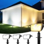 Linkind Solar Strahler mit Bewegungsmelder 3000K & 6500K – IP67 Gartenleuchte, 3er Set
