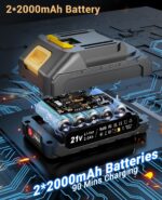 AKZWOXRO Akkuschrauber Bürstenlos 21V mit 45Nm – Profi-Bohrmaschine für DIY & Handwerk – Bild 4
