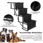 CALIYO Hundetreppe klappbar bis 75 kg – 4-Stufen Einstiegshilfe für Auto, Sofa & Bett – Bild 6