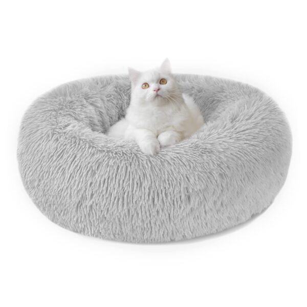 Nepfaivy Donut Haustierbett M 50cm – Flauschiges Katzenbett & Hundebett Waschbar