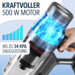 CLEANmaxx AeroTec 500 Akku-Staubsauger mit Absaugstation – 60 Min Laufzeit & UV-C Milbenaufsatz – Bild 3