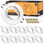 LED Einbaustrahler GU10 Set 10er – Schwenkbar 30° Ø 68 mm Weiss Matt