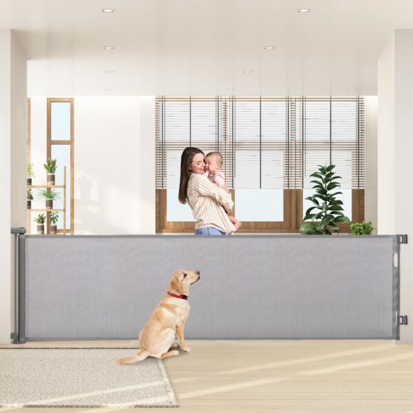 HollyHOME Ausziehbares Treppenschutzgitter 300cm – Sicherheitsgitter für Babys & Haustiere