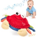 hahaland Krabbe Krabbelspielzeug ab 6 Monaten – Musikalisches Baby Spielzeug mit Aufnahmefunktion