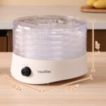 Vassillias Dörrautomat 280W mit 5 Tabletts – Lebensmitteltrockner für Fleisch, Obst & Gemüse – Bild 6