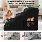 Thihome 3-Stufen Hundetreppe 60x40x40cm – Gelenkschonende Haustierrampe mit Rutschschutz – Bild 4