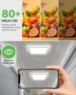 zemty LED Deckenleuchte 24W 29.5cm – Flach, 3 Farbtemperaturen, IP44 Wasserdicht – Bild 7