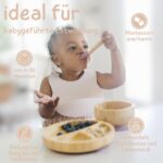 Bubba Bear Kindergeschirr-Set mit Saugnapf – Bambus Babyteller für sicheres Essen – Bild 5