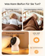 BOIFUN 2.5K WLAN-Babyphone mit 5,5-Zoll-Monitor – KI-Erkennung & 360° Kamera für sicheren Babyschlaf – Bild 3