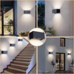 Klighten 24W LED Wandleuchte Anthrazit – IP65 Aussenwandleuchte mit einstellbarem Abstrahlwinkel – Bild 5