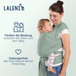 Laleni Babytragetuch 5,10 m Baumwolle – Ergonomisches Tragetuch ab Geburt bis 15 kg – Bild 4