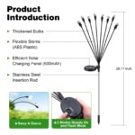 A.bigwhale Solar Glühwürmchen 4er Set mit 8 LEDs – Gartendeko mit 2 Modi für Außen – Bild 6