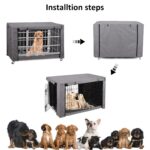 chengsan Hundebox-Abdeckung mit Reissverschluss – Wasser- & winddicht für Innen & Aussen – Bild 6