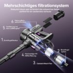 Lubluelu Akku-Staubsauger 45 kPa – Kabellos mit Faltrohr & LED für Tierhaare – Bild 8
