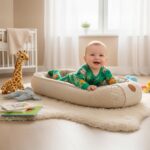 Totsy Baby Babynest 90x50 cm – Wärmenestchen aus Baumwolle & Minky für Neugeborene – Bild 2