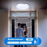 Aulaiyi 2er Deckenlampe mit Radarsensor – LED Deckenleuchte 4000K für Flur & Treppe – Bild 4