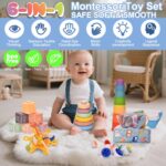 Dazhshun 6-in-1 Montessori Spielzeug ab 6 Monate – Motorikspielzeug für Babys & Kleinkinder – Bild 4