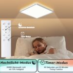 Wholede LED Deckenleuchte 29cm – Dimmbar mit Fernbedienung & 3 Farbtemperaturen – Bild 5