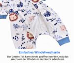 Chilsuessy Baby Ganzjahres Schlafsack 90-100cm – Abnehmbare Ärmel, 100% Baumwolle – Bild 5