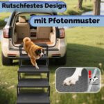 GT GETCO TECH Hundetreppe Auto 5 Stufen – Klappbar bis 80kg für kleine & grosse Hunde – Bild 4